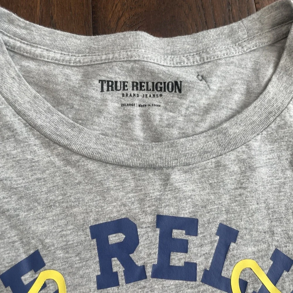 True Religion Alumni Mens Shirt 2XL‎ Grey